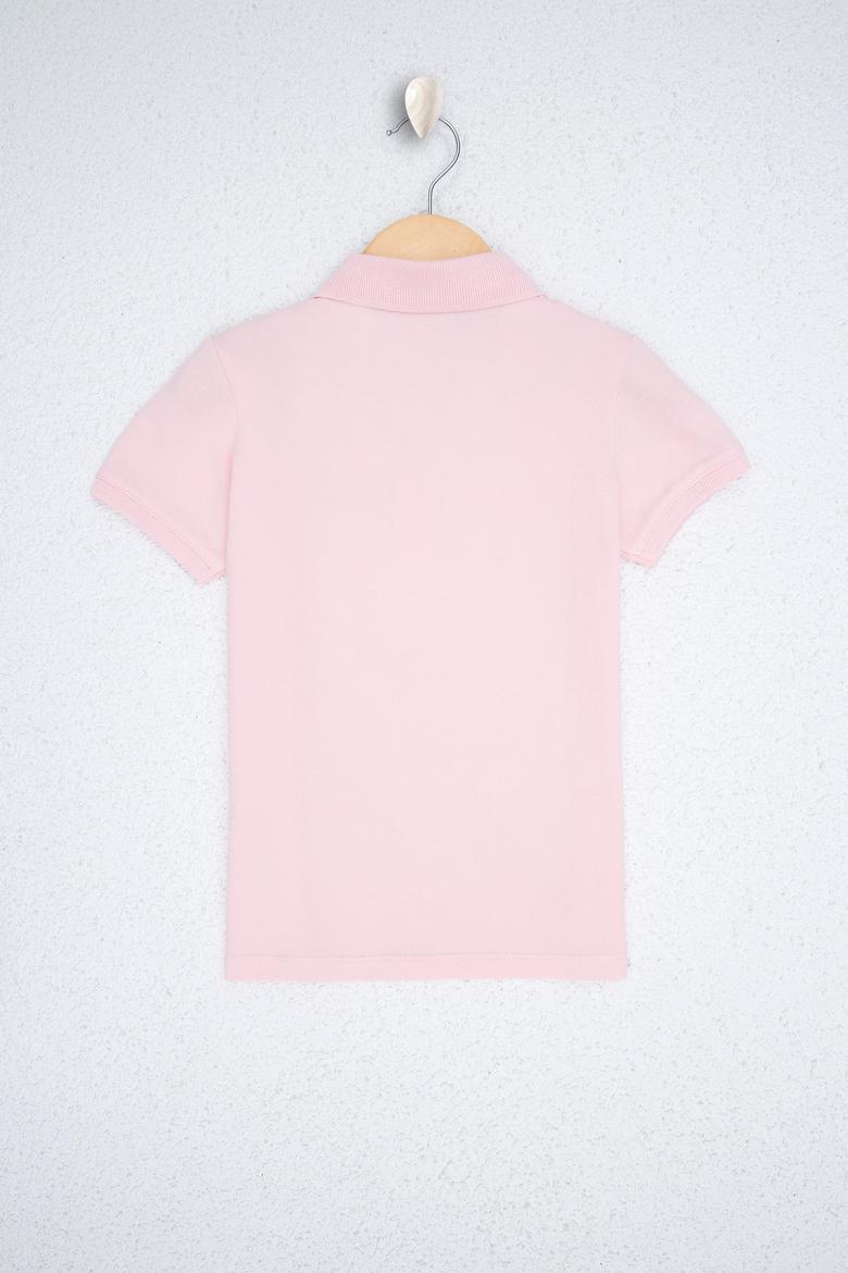 Erkek Çocuk Pembe Polo Yaka Tişört - 50222608232
