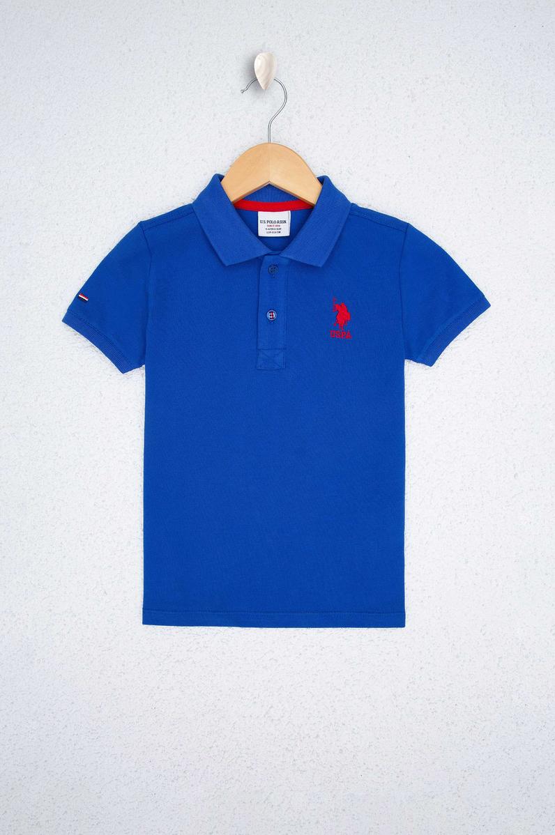 Erkek Çocuk Mavi Polo Yaka Tişört