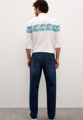 Erkek Mavi Denim Pantolon - 50199839003