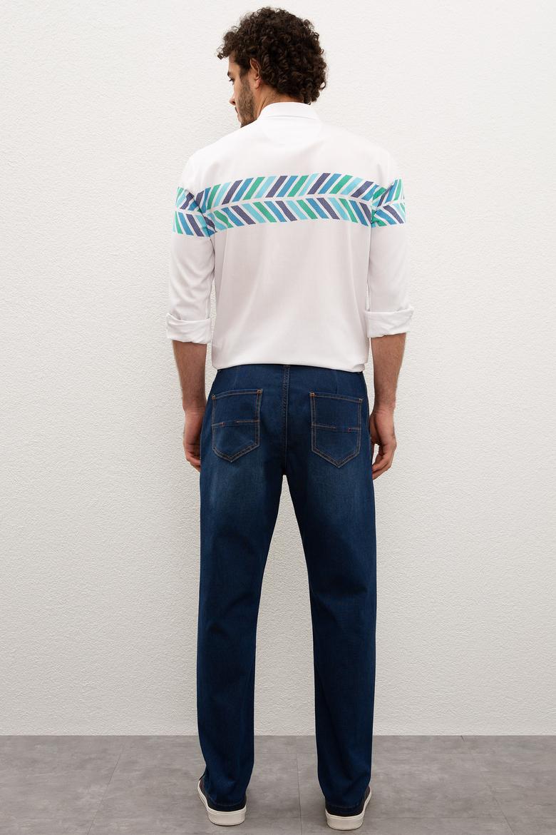 Erkek Mavi Denim Pantolon - 50199839003