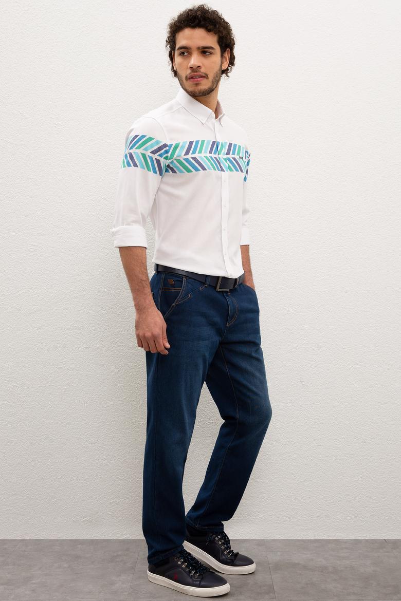 Erkek Mavi Denim Pantolon - 50199839003