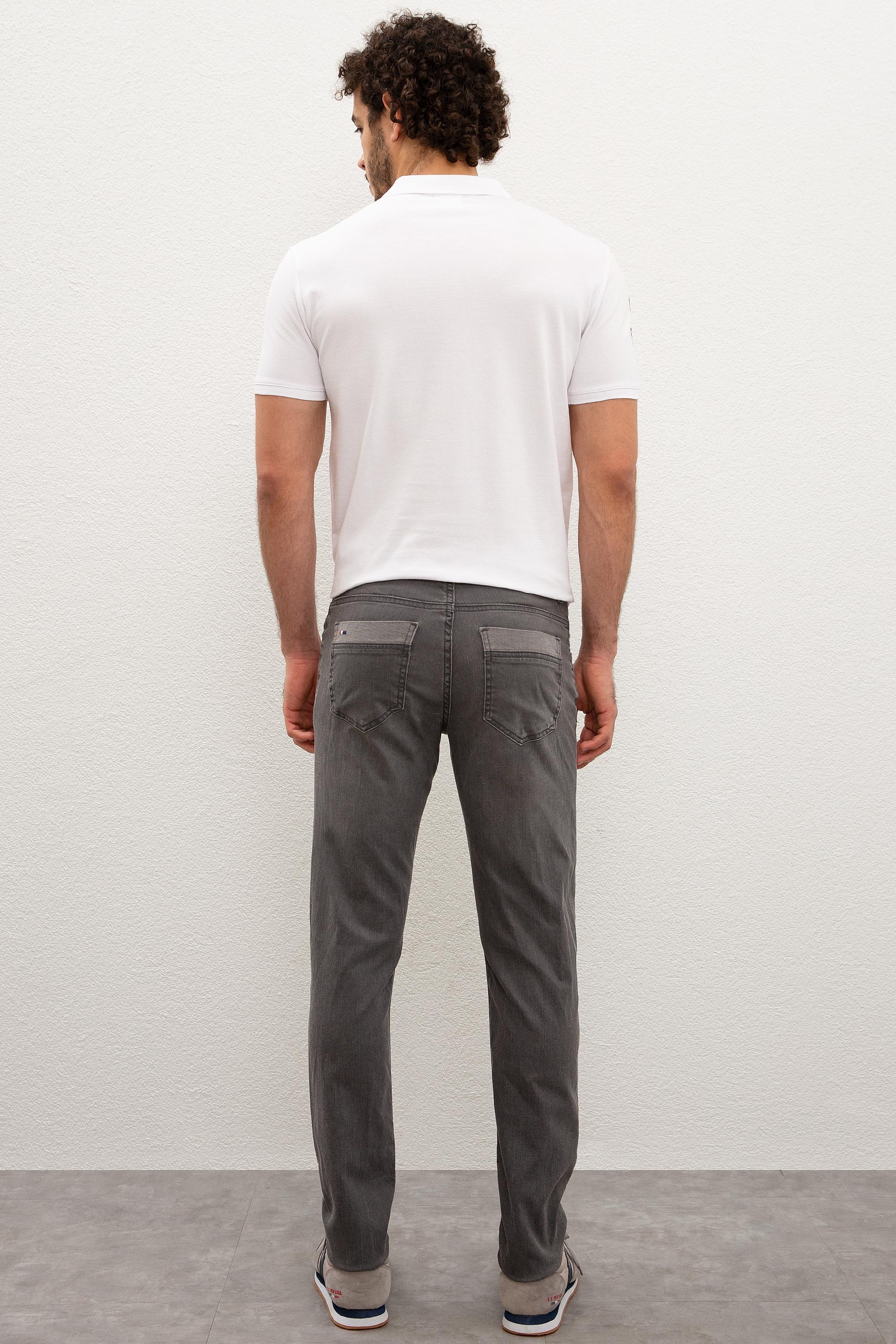 Erkek Gri Denim Pantolon - Image 3