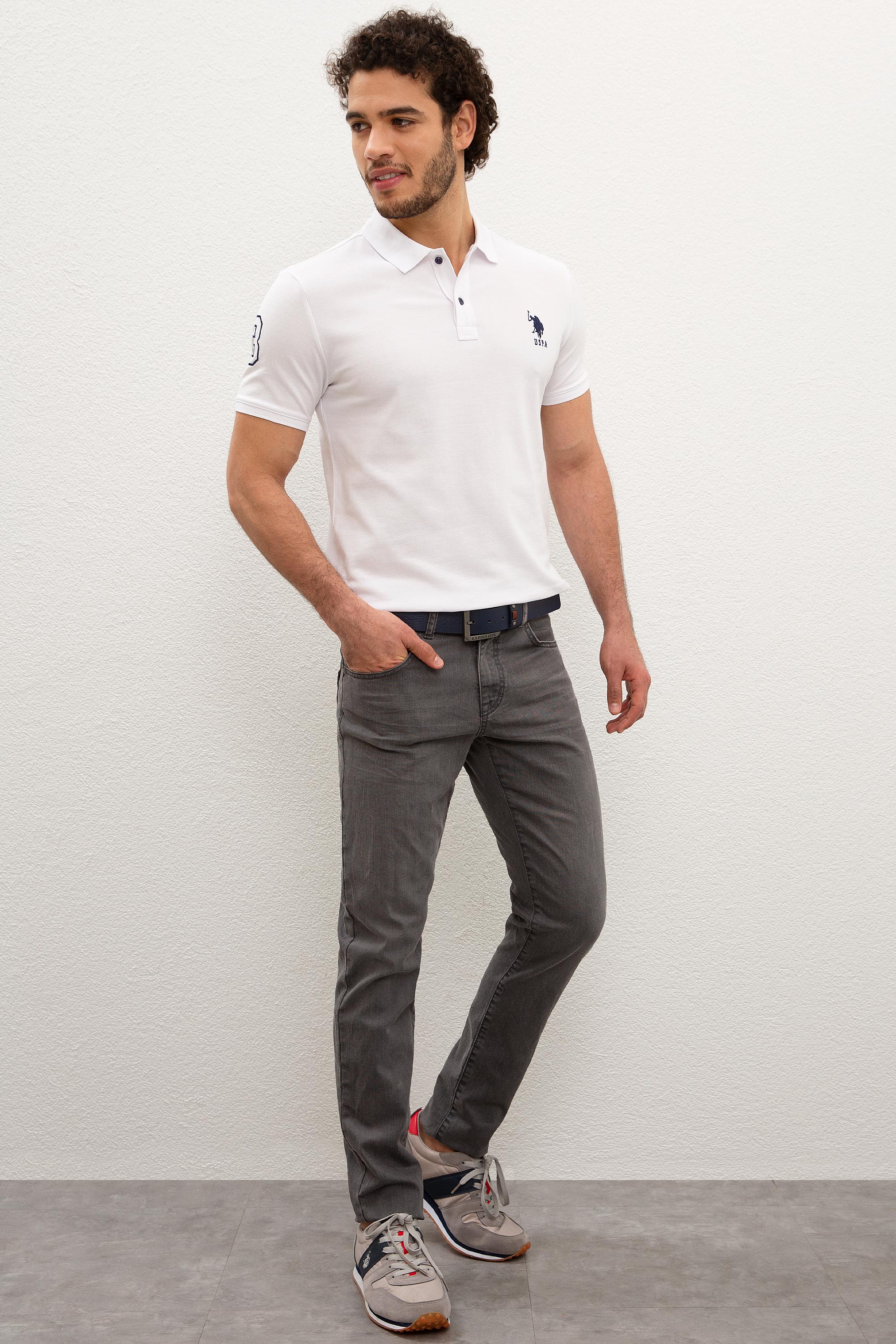 Erkek Gri Denim Pantolon - Image 2