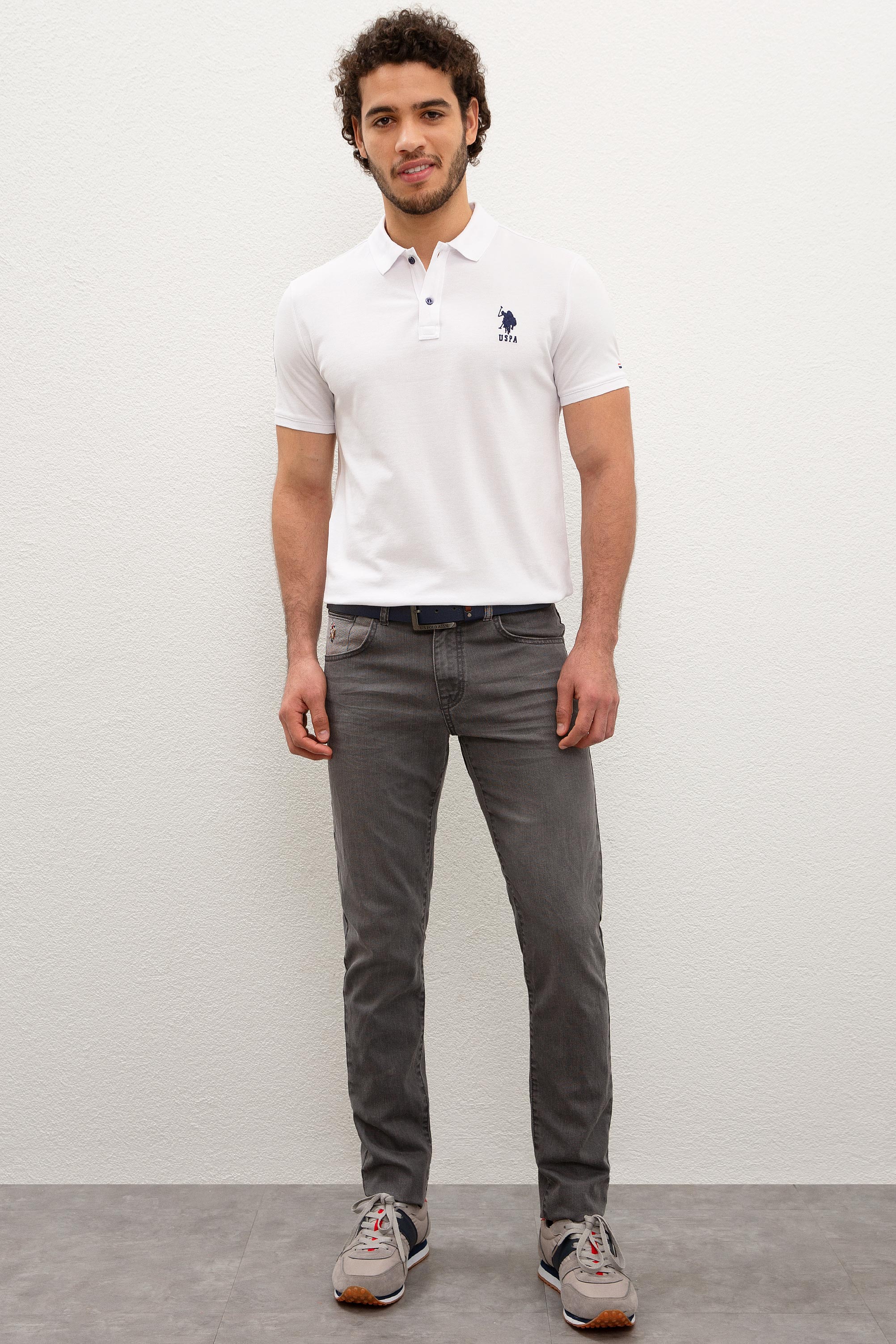 Erkek Gri Denim Pantolon