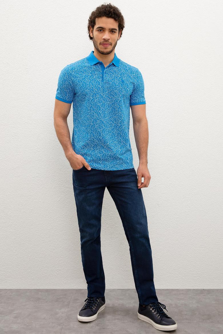 Erkek Kobalt Mavi Tişört - 50218405032