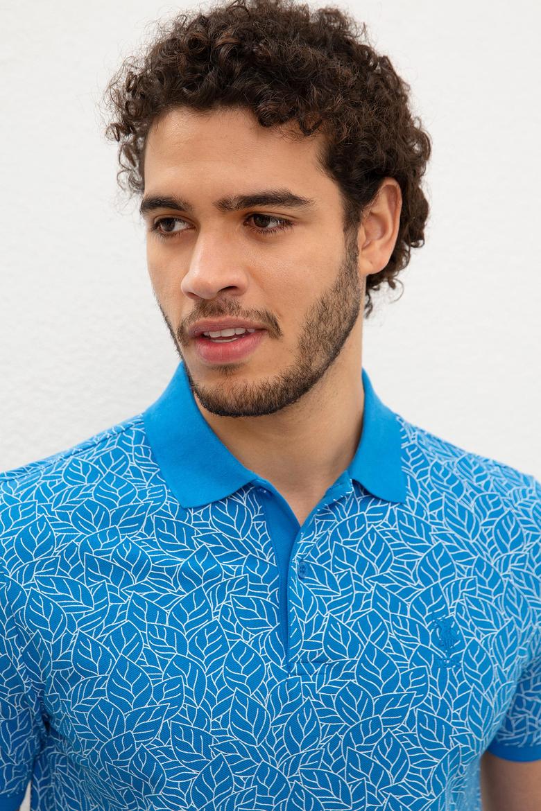 Erkek Kobalt Mavi Tişört - 50218405032