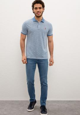 Erkek İndigo Tişört - 50218573011