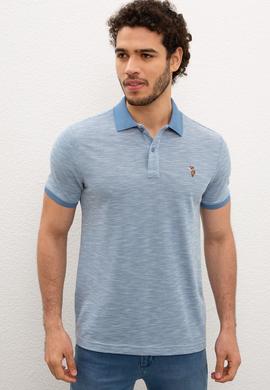 Erkek İndigo Tişört - 50218573011