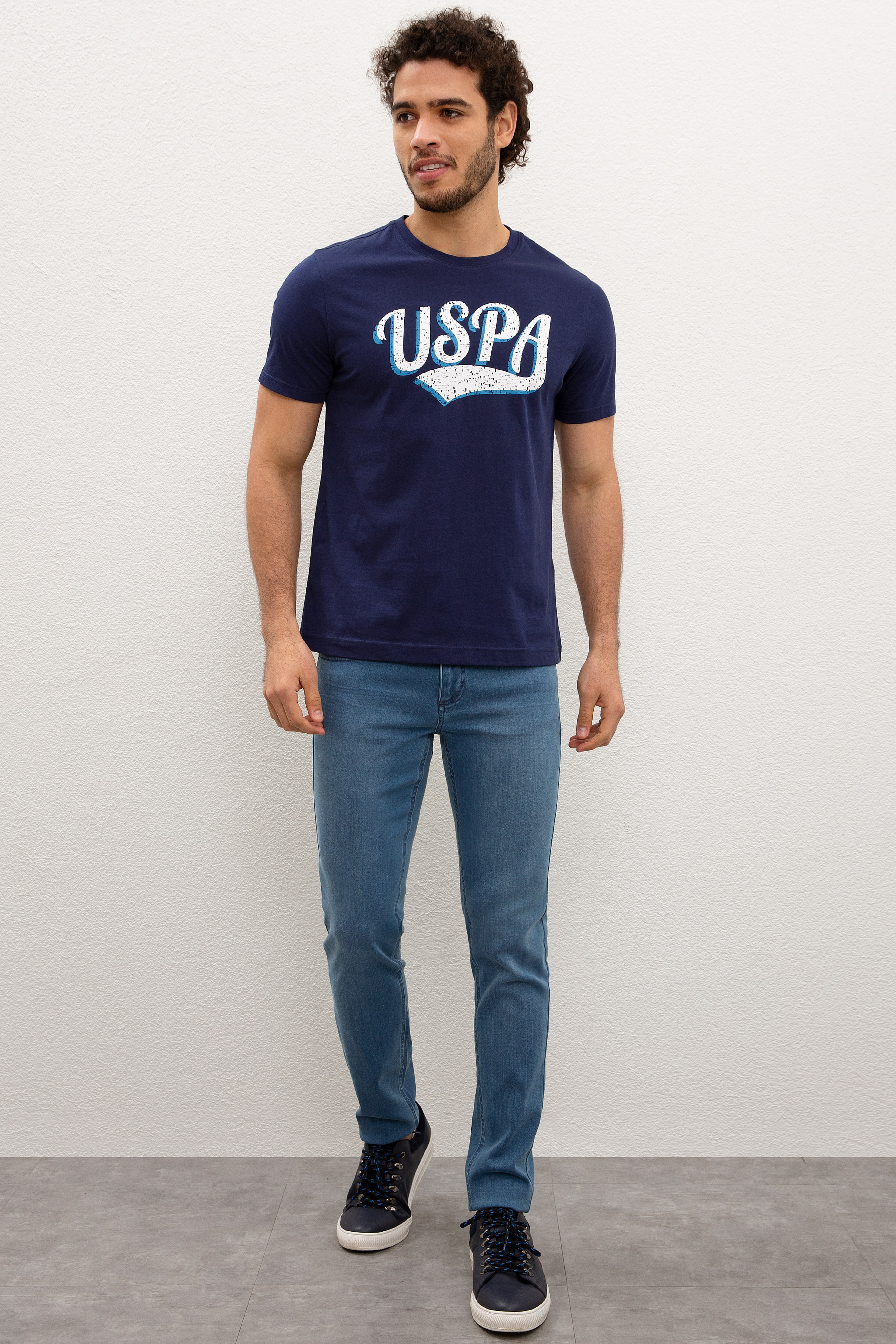 Erkek Lacivert T-shirt - Image 4
