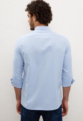Erkek Mavi Gömlek Uzunkol Basic - 50201622004