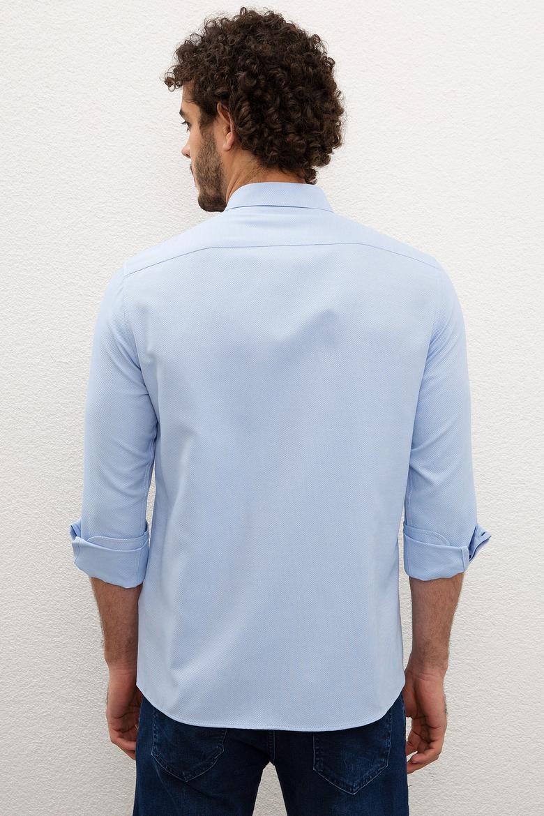 Erkek Mavi Gömlek Uzunkol Basic - 50201622004