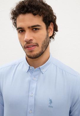 Erkek Mavi Gömlek Uzunkol Basic - 50201622004