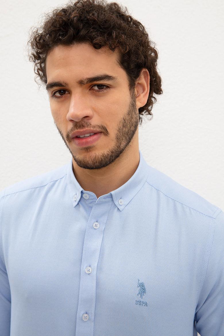 Erkek Mavi Gömlek Uzunkol Basic - 50201622004