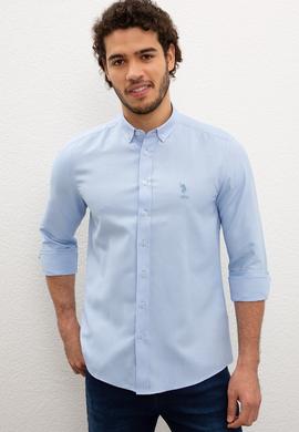 Erkek Mavi Gömlek Uzunkol Basic - 50201622004