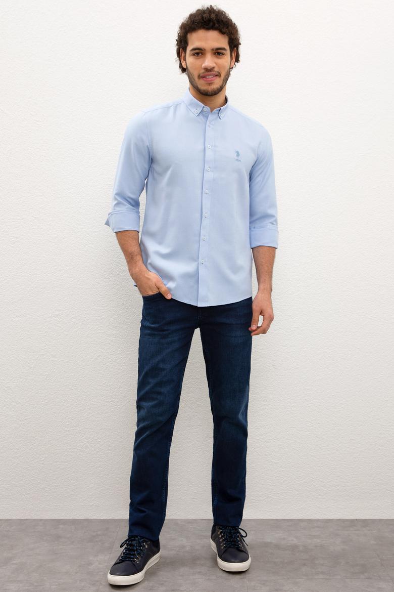 Erkek Mavi Gömlek Uzunkol Basic - 50201622004
