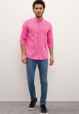 Erkek Pembe Gömlek Uzunkol - 50202297009