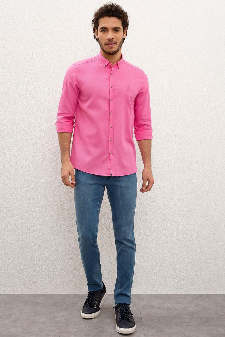 Erkek Pembe Gömlek Uzunkol - 50202297009