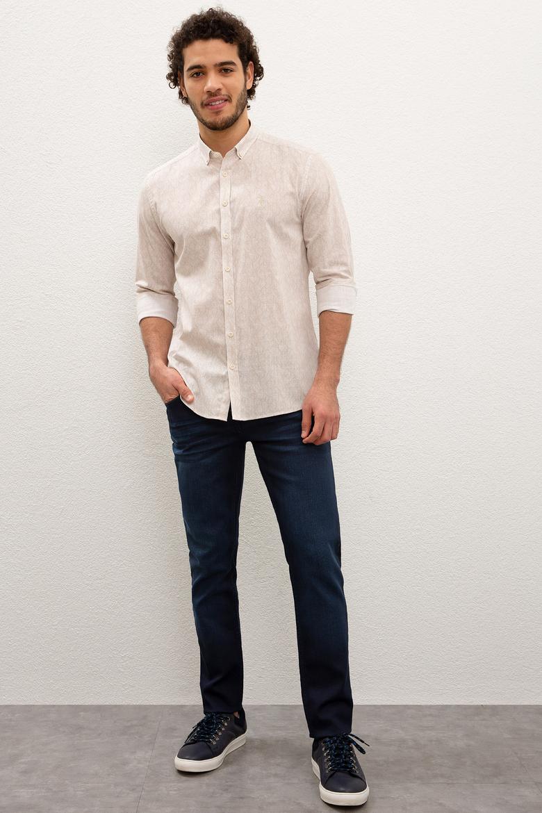 Erkek Beyaz Gömlek Uzunkol - 50221300005