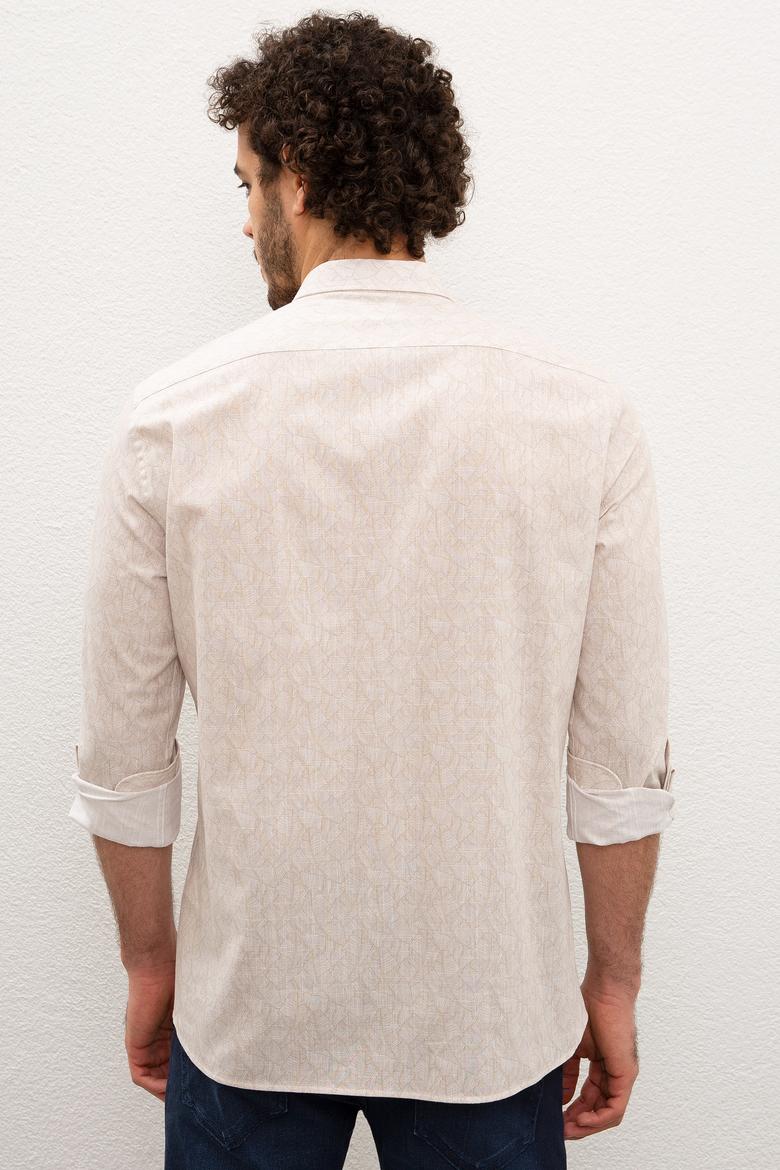 Erkek Beyaz Gömlek Uzunkol - 50221300005