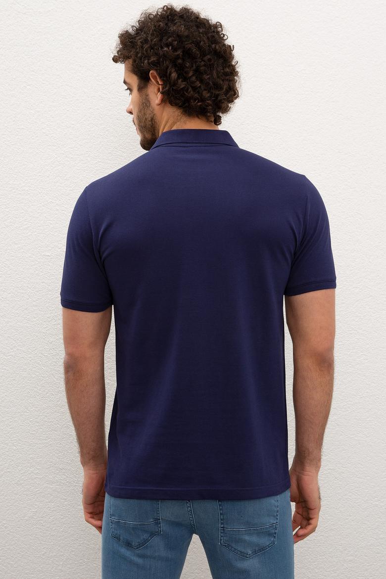 Erkek Lacivert Basic Tişört - 50217612122