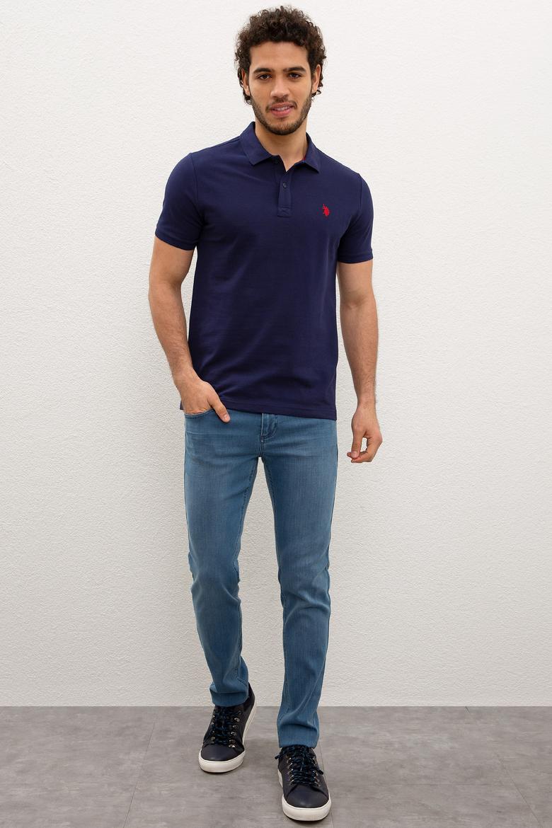 Erkek Lacivert Basic Tişört - 50217612122