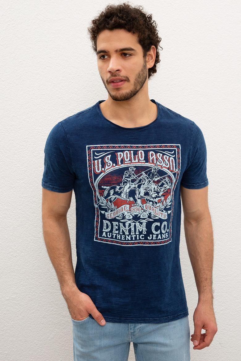 Erkek İndigo Tişört