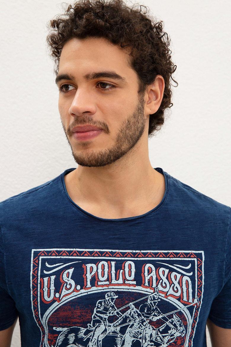 Erkek İndigo Tişört - 50219347024