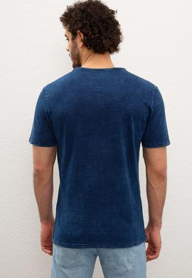 Erkek İndigo Tişört - 50219347024
