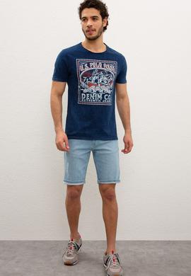 Erkek İndigo Tişört - 50219347024