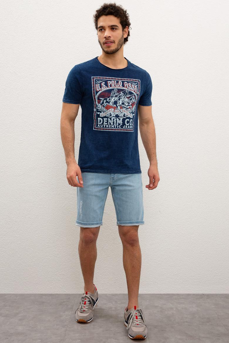 Erkek İndigo Tişört - 50219347024