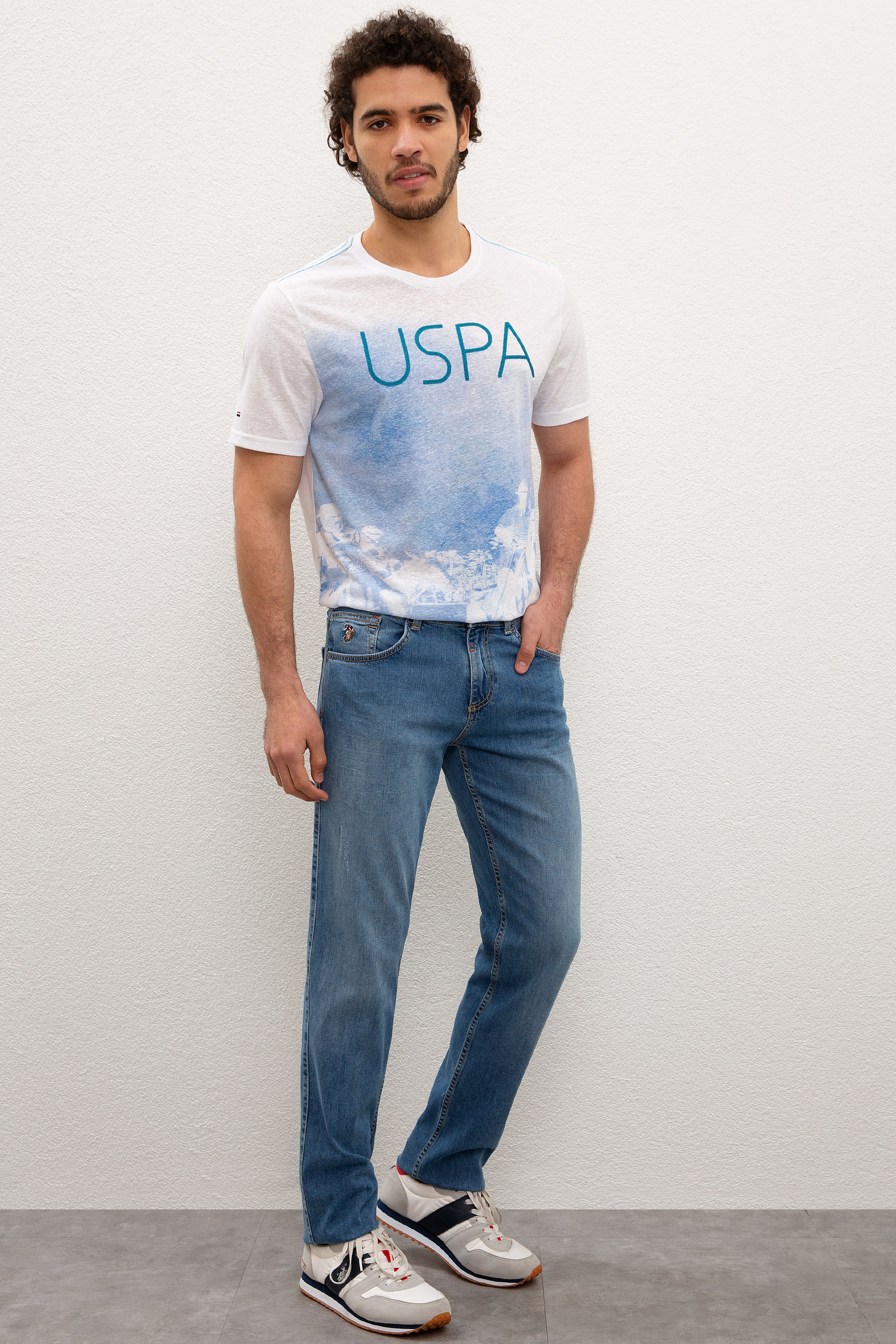 Erkek Mavi Denim Pantolon - Image 2