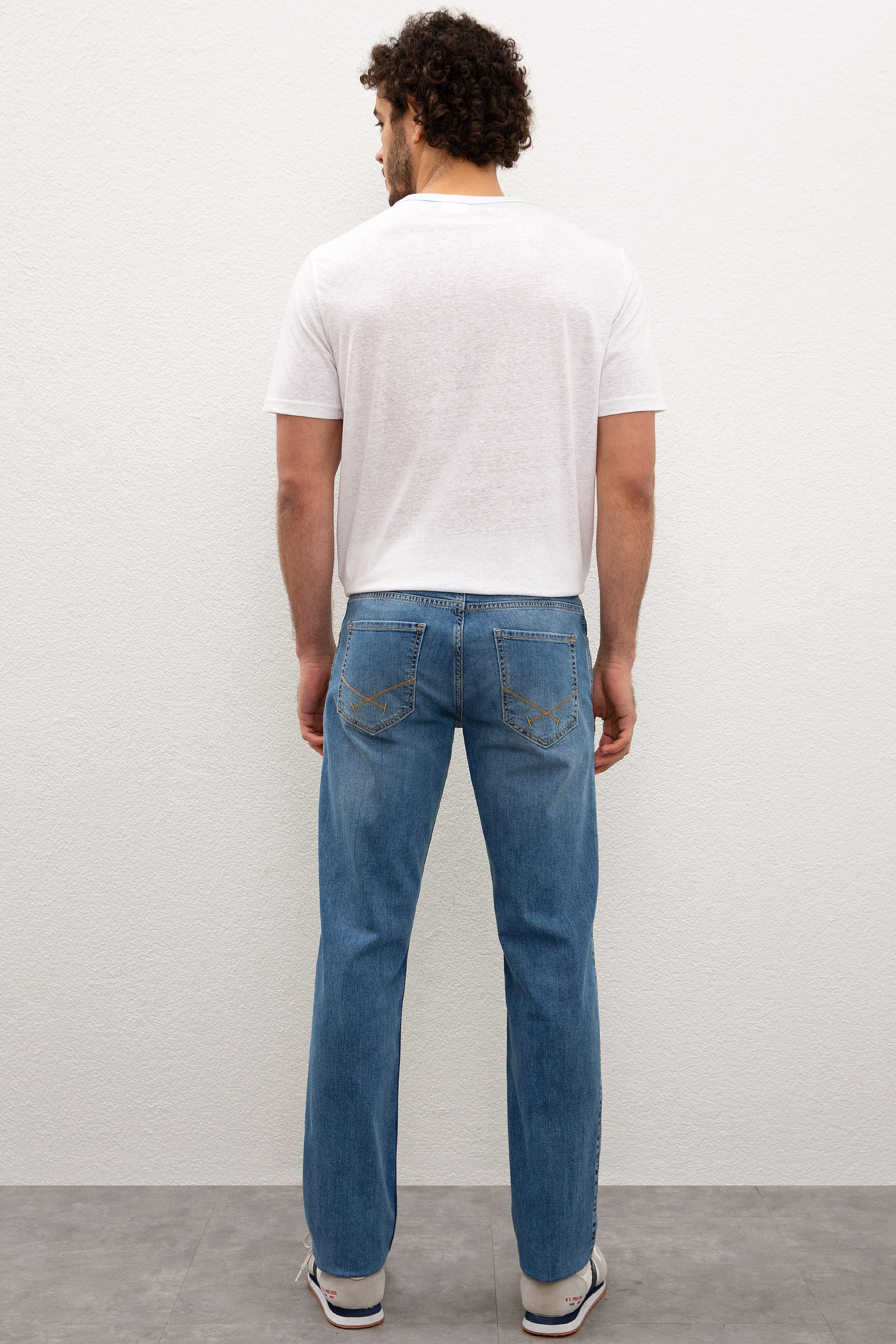 Erkek Mavi Denim Pantolon - Image 3