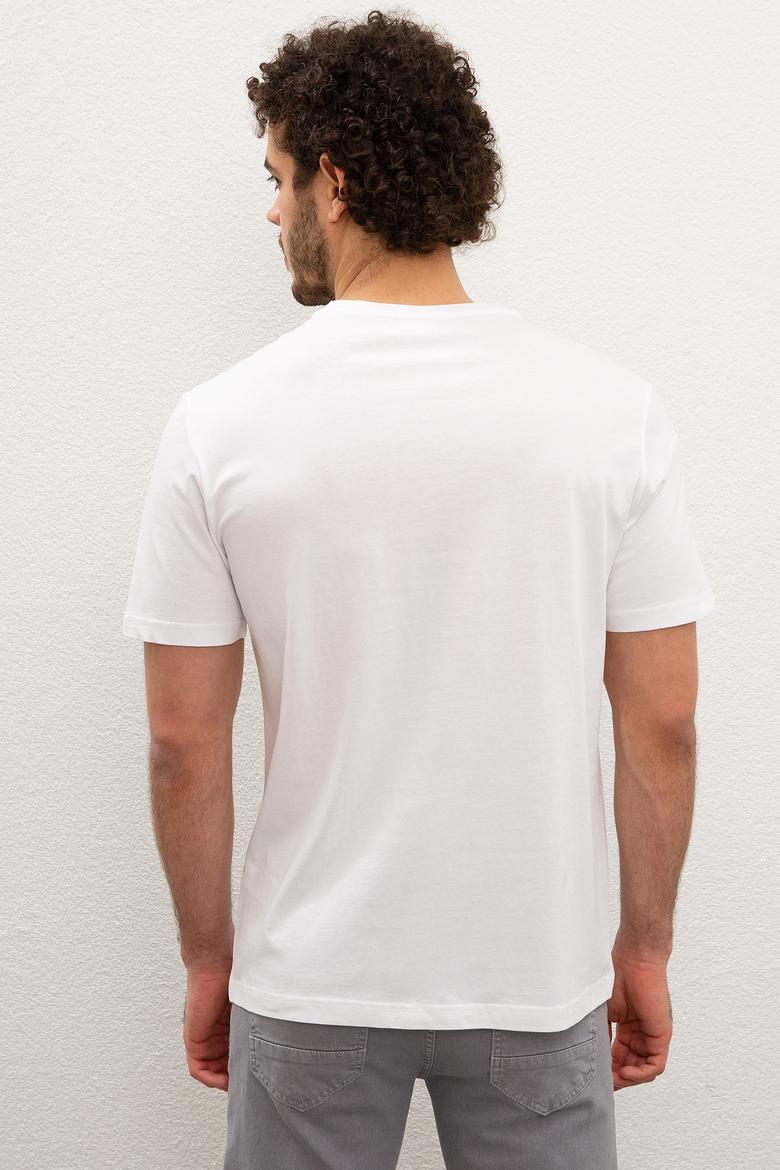 Erkek Beyaz Basic Tişört - 50222610010