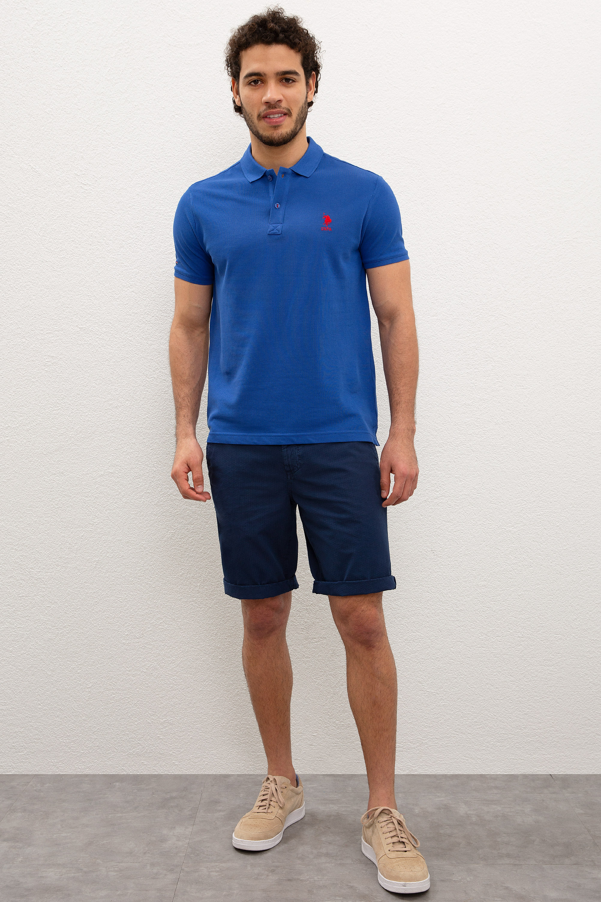 Erkek Saks Basic Tişört - Image 5