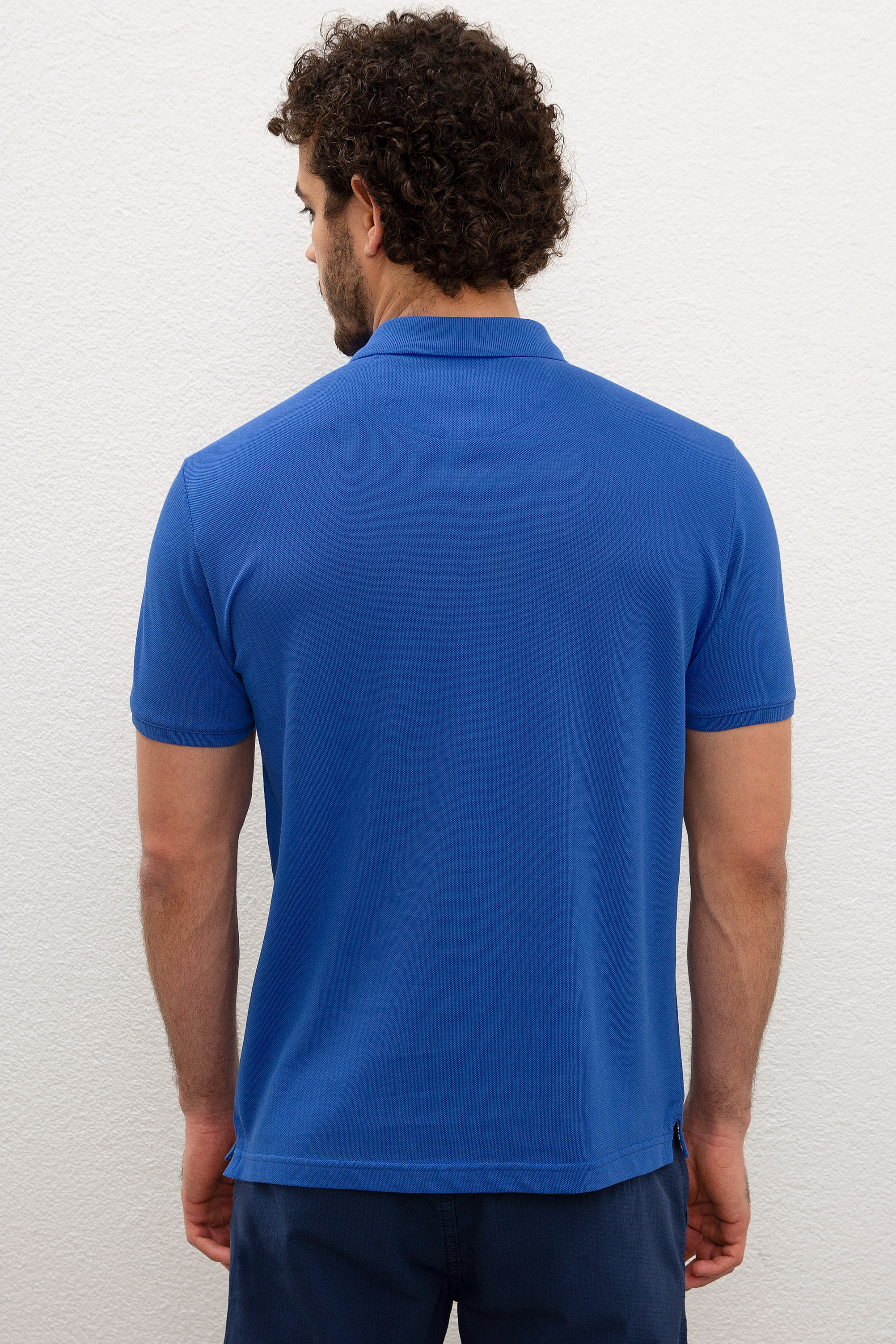 Erkek Saks Basic Tişört - Image 3