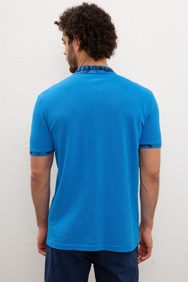 Erkek Kobalt Mavi Tişört - 50219177030