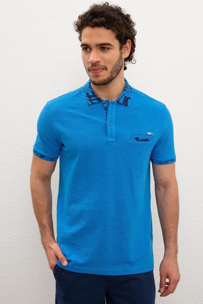 Erkek Kobalt Mavi Tişört