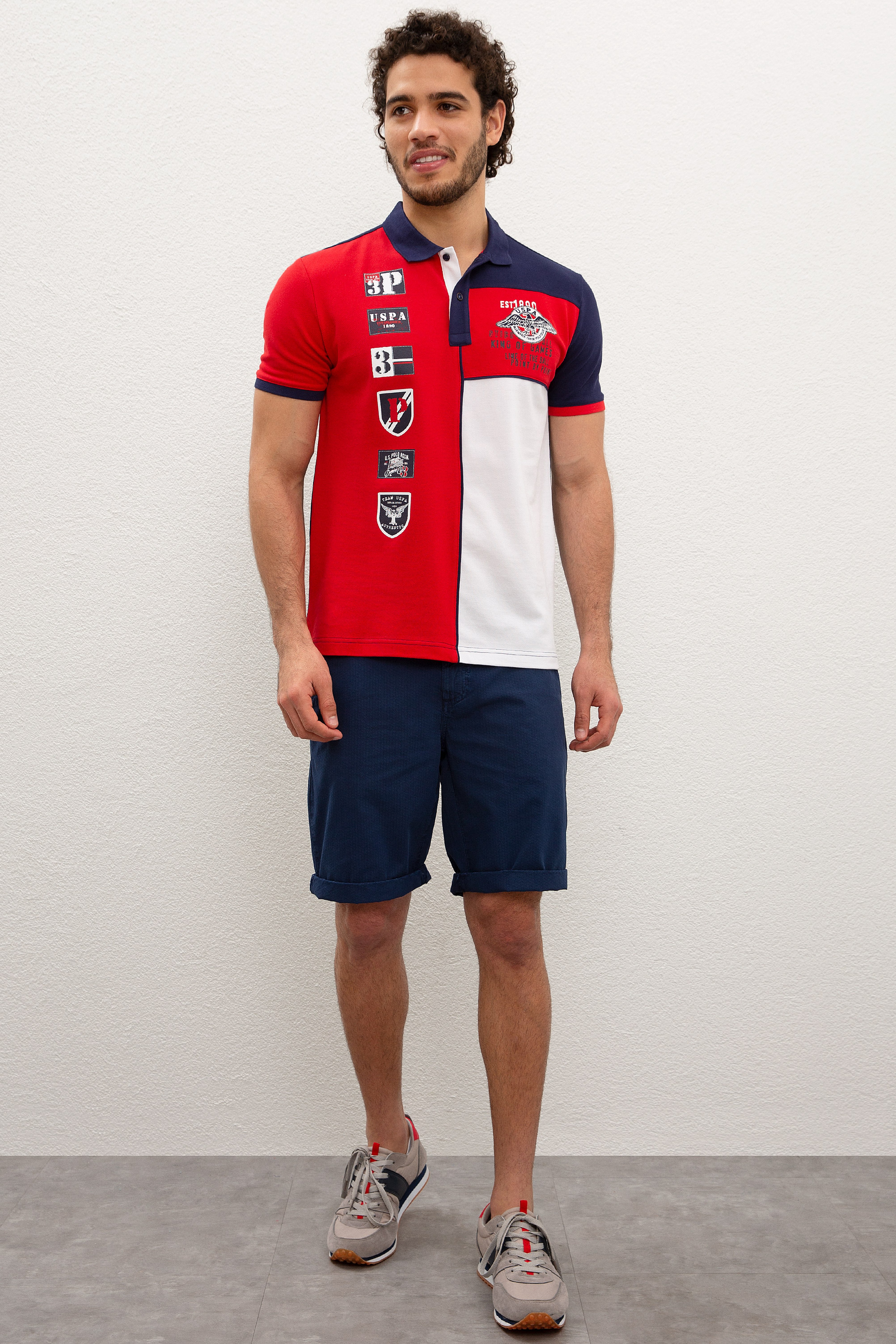 Erkek Kırmızı Polo Yaka T-Shirt - Image 4