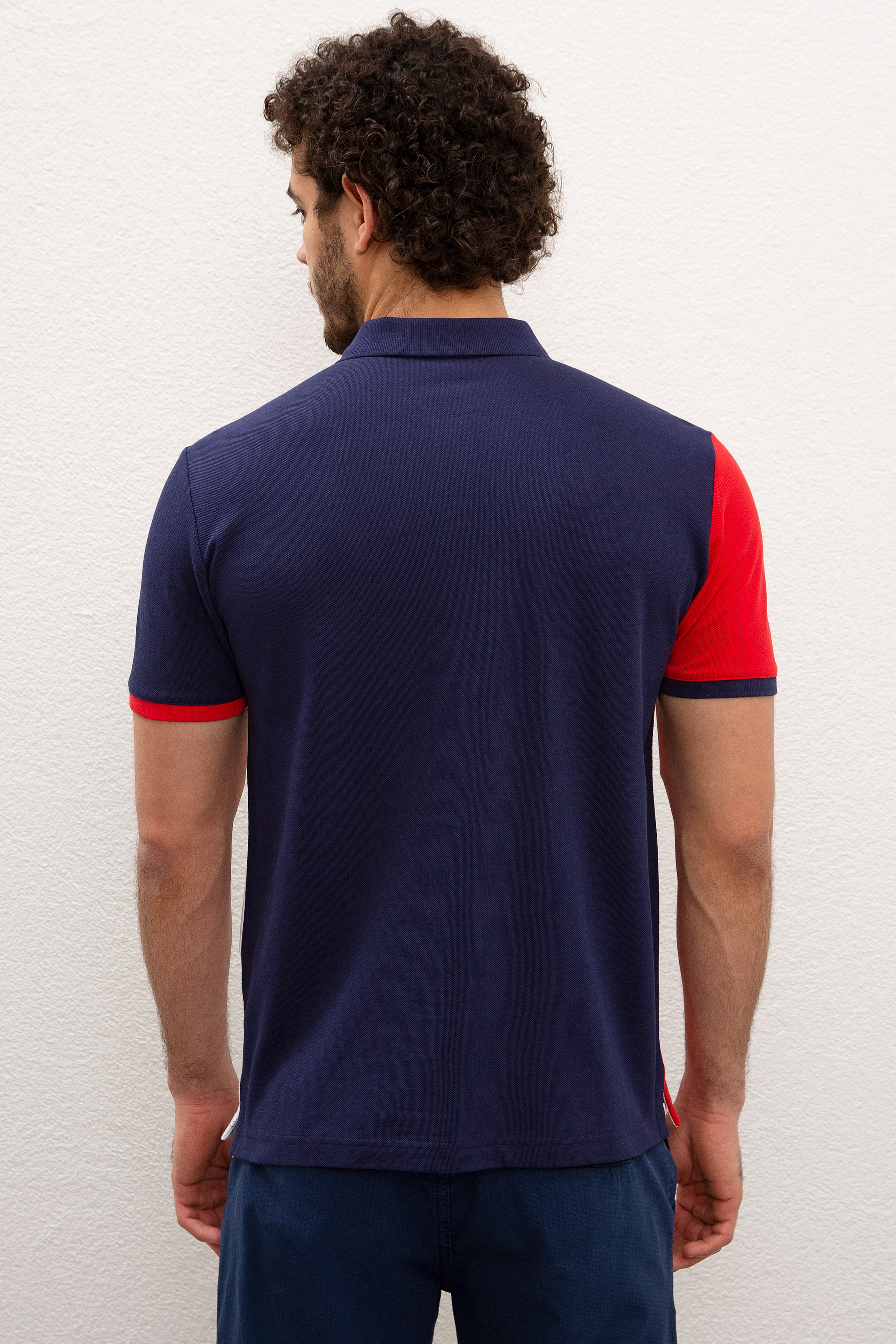 Erkek Kırmızı Polo Yaka T-Shirt - Image 3