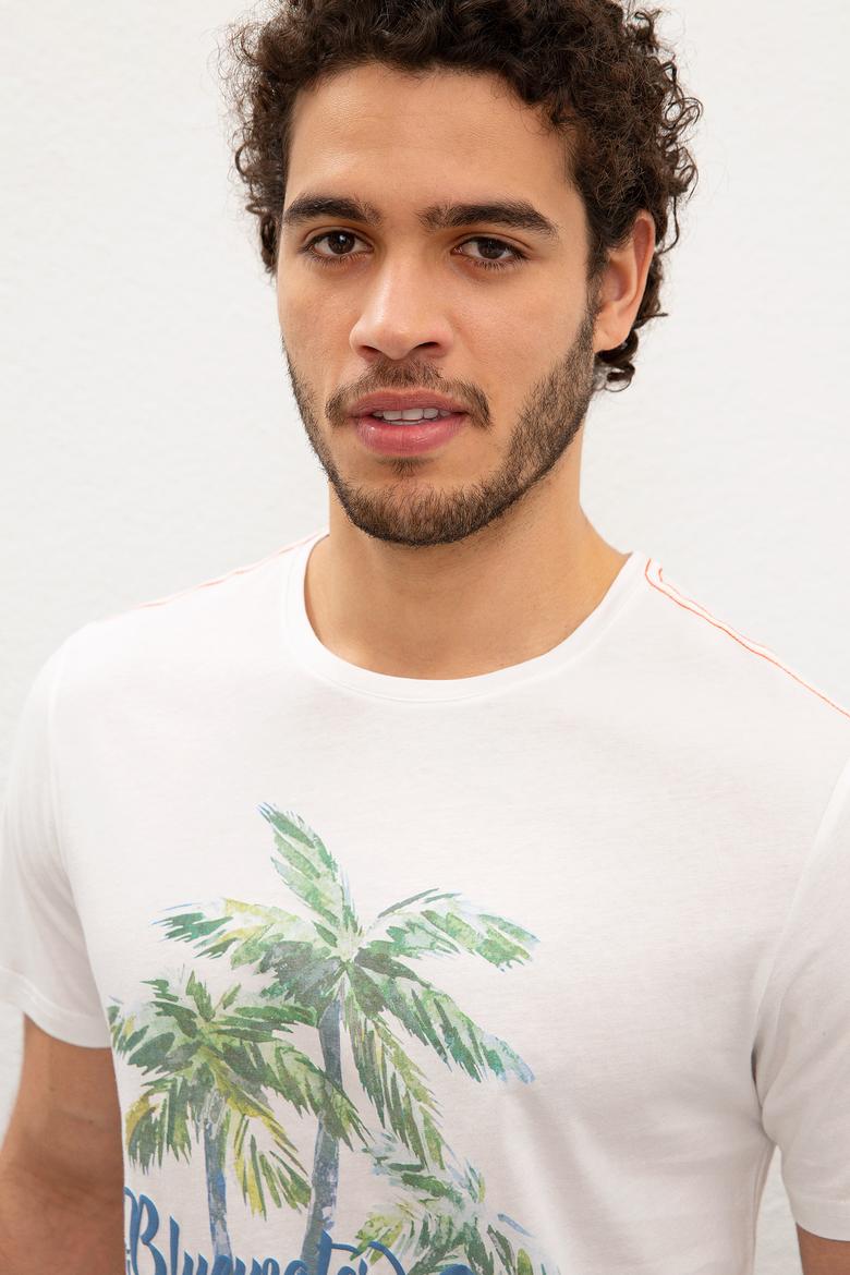 Erkek Beyaz T-shirt - 50219190036