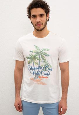 Erkek Beyaz T-shirt - 50219190036