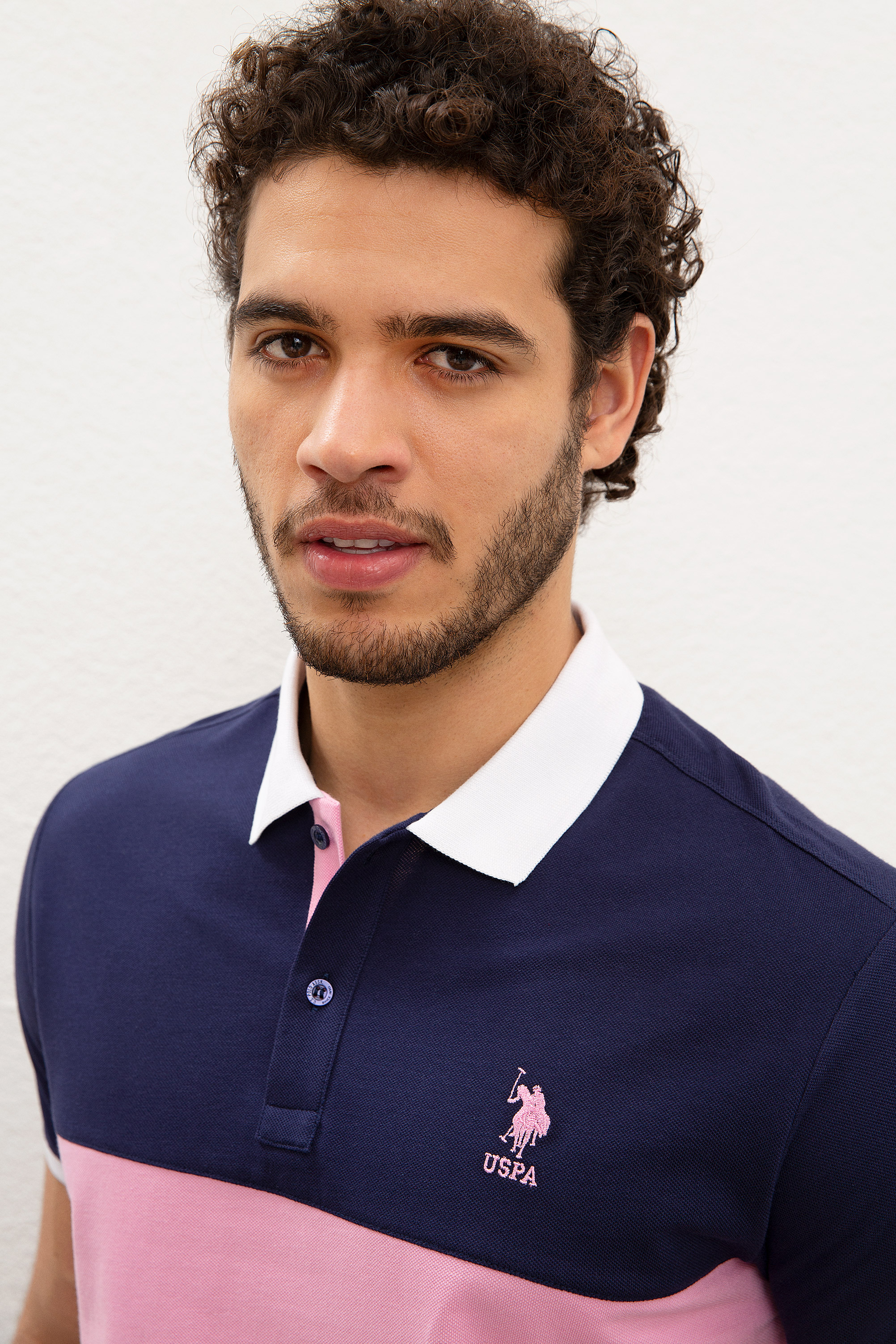 Erkek Gri Melanj Polo Yaka T-Shirt - Image 2