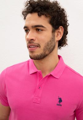 Erkek Fuşya Polo Yaka T-Shirt Basic - 50199819042