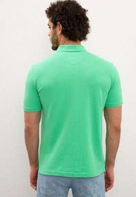 Erkek Elma Yeşili Polo Yaka T-Shirt Basic - 50199819296
