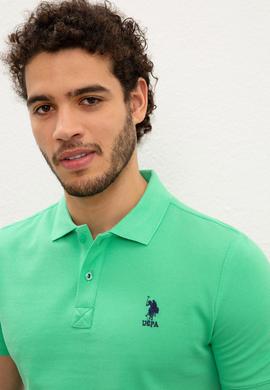 Erkek Elma Yeşili Polo Yaka T-Shirt Basic - 50199819296