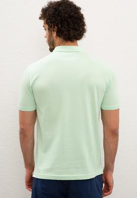 Erkek Su Yeşili Polo Yaka T-Shirt Basic - 50199819366