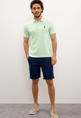 Erkek Su Yeşili Polo Yaka T-Shirt Basic - 50199819366