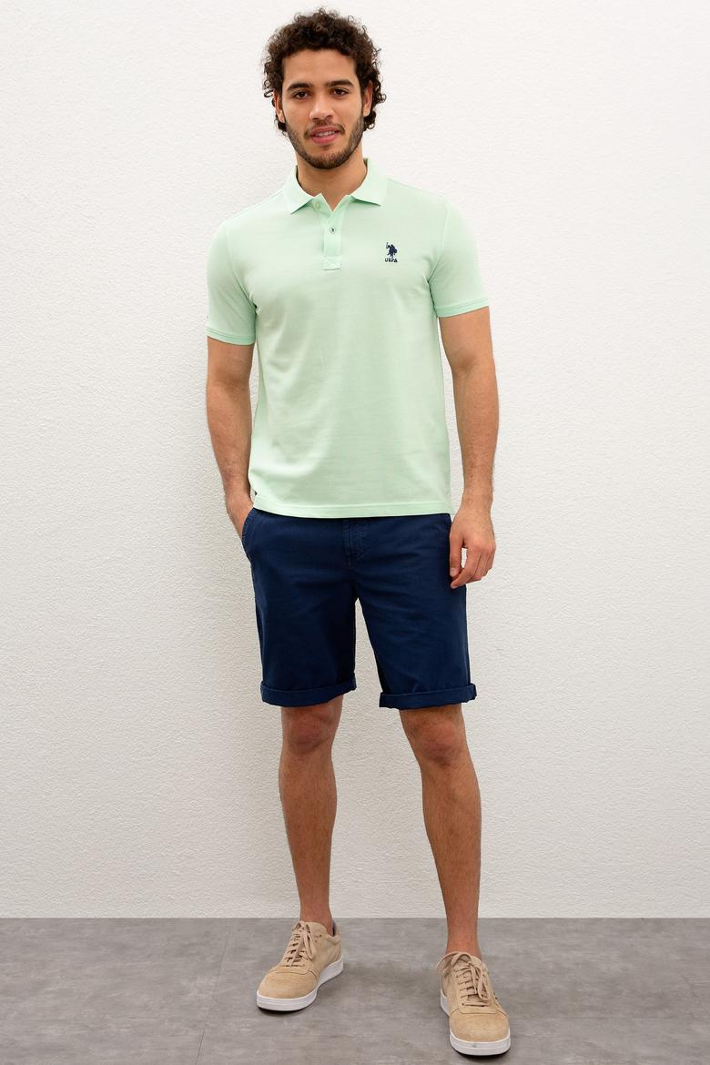 Erkek Su Yeşili Polo Yaka T-Shirt Basic - 50199819366