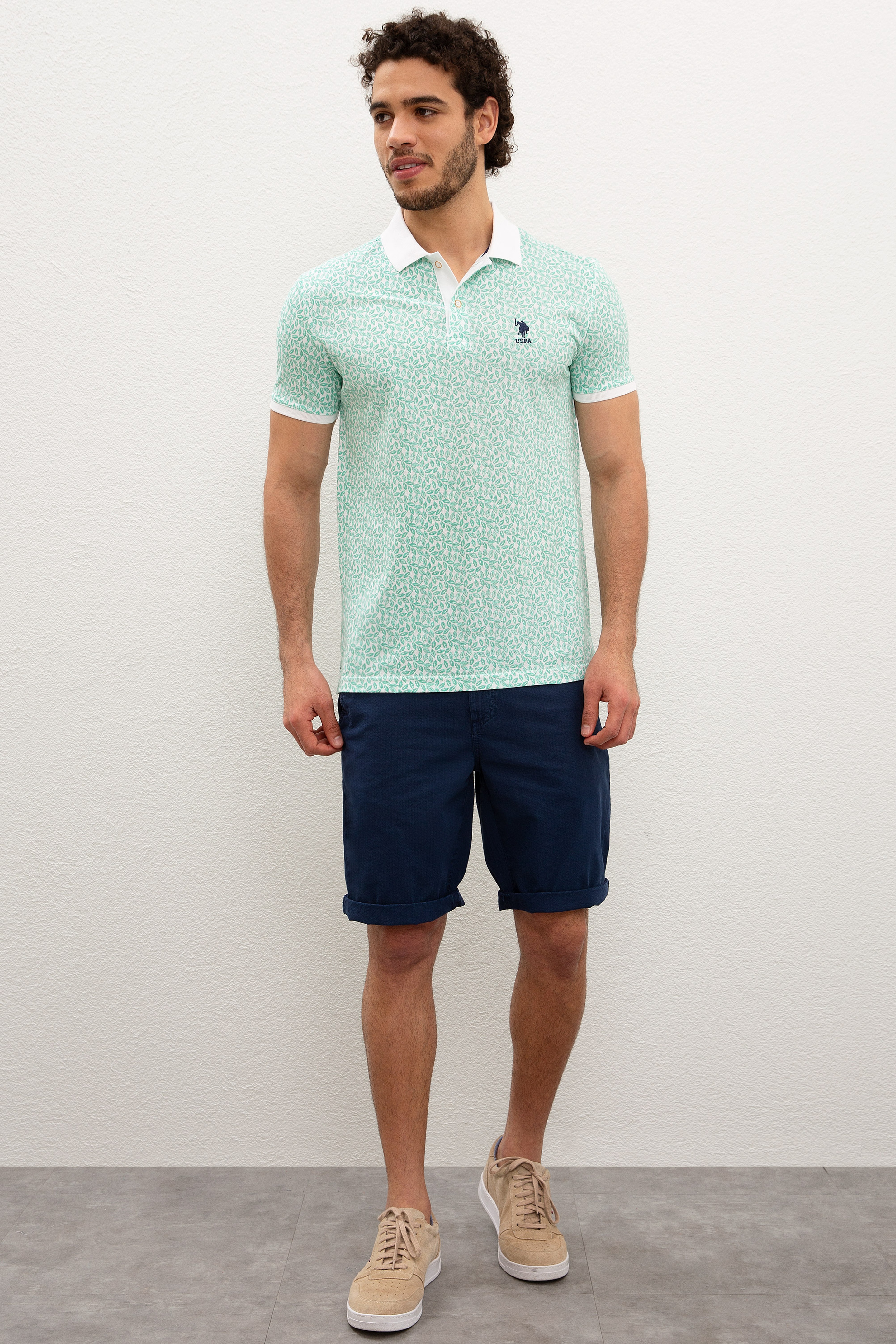 Erkek Mint Yeşili Polo Yaka T-Shirt