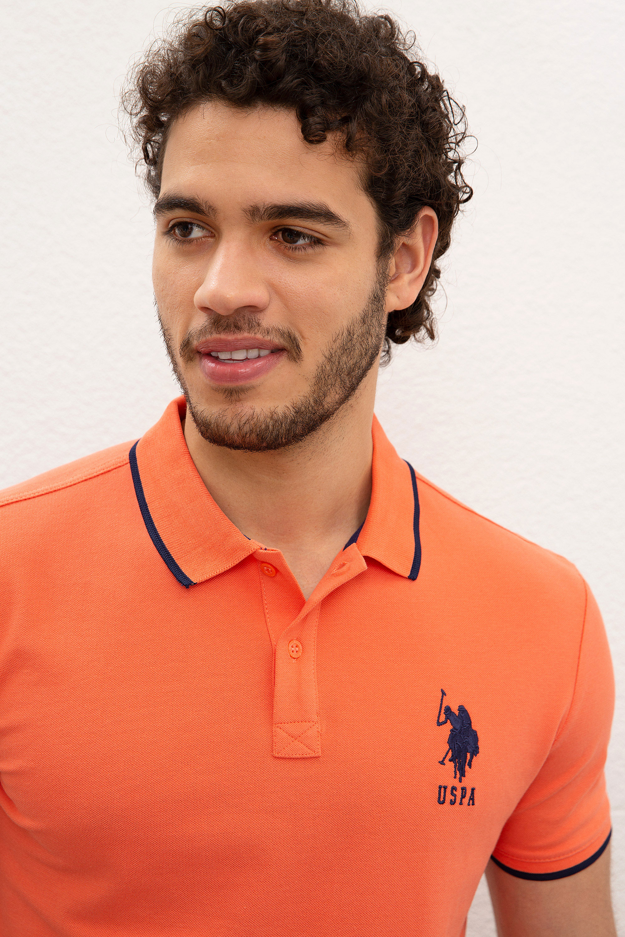 Erkek Somon Polo Yaka T-Shirt Basic
